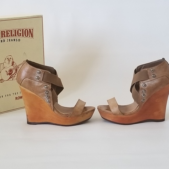 Women Brown True Religion Sz 7 - Picture 2 of 3